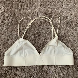 free people strappy white bralette